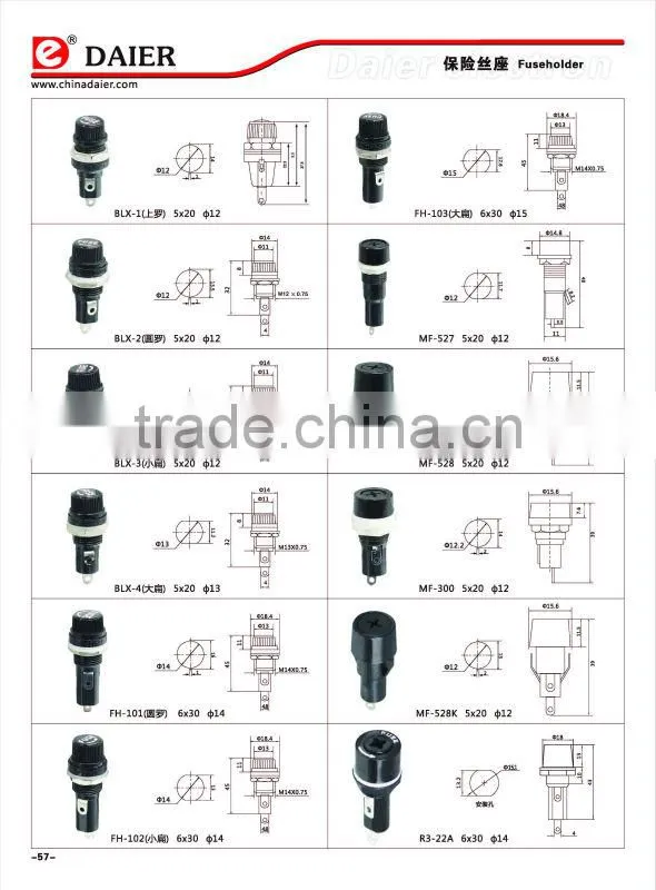 5*20 6*30 1A 2A 3A 5A 6A 10A 15A 20A 25A glass fuse