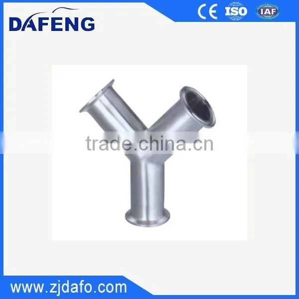 high quality sanitary stainless steel pipe fitting clamped tee