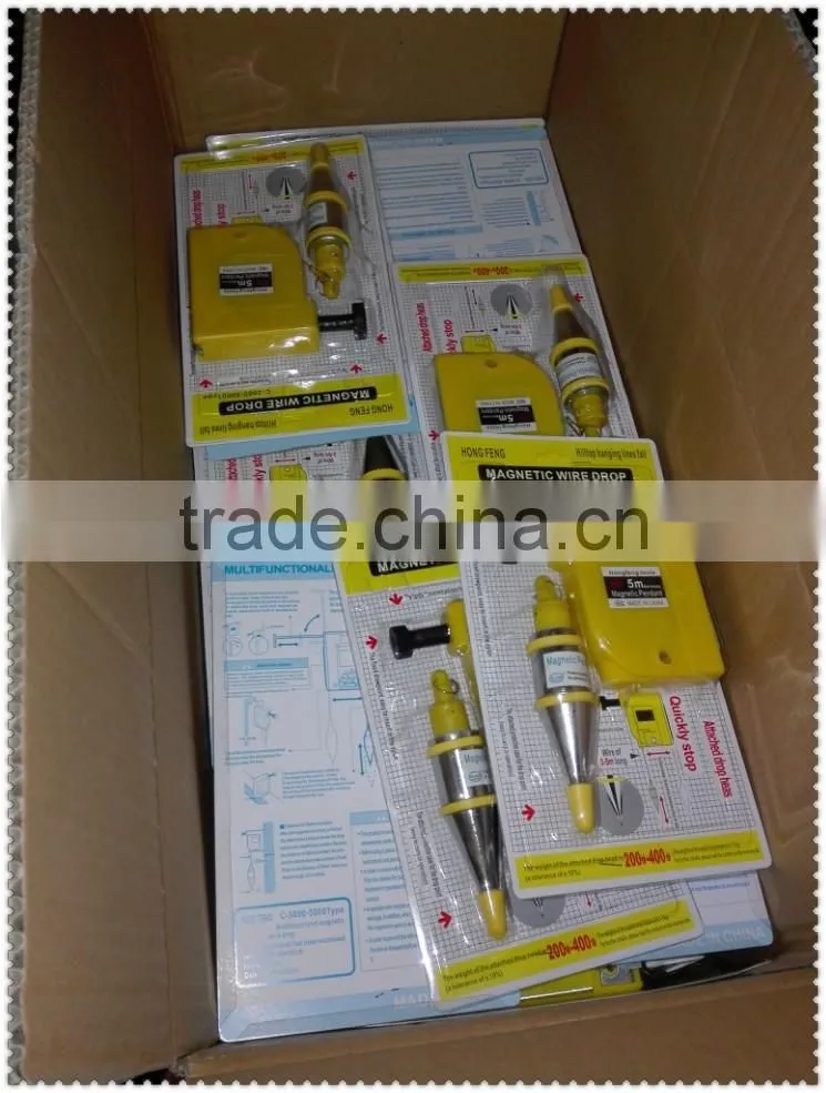 3m yellow plastic box magnetic plumb bob with chromed bob