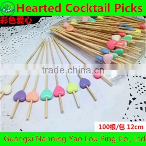 Food Grade Wood Bamboo Fruit Decors Toothpicks