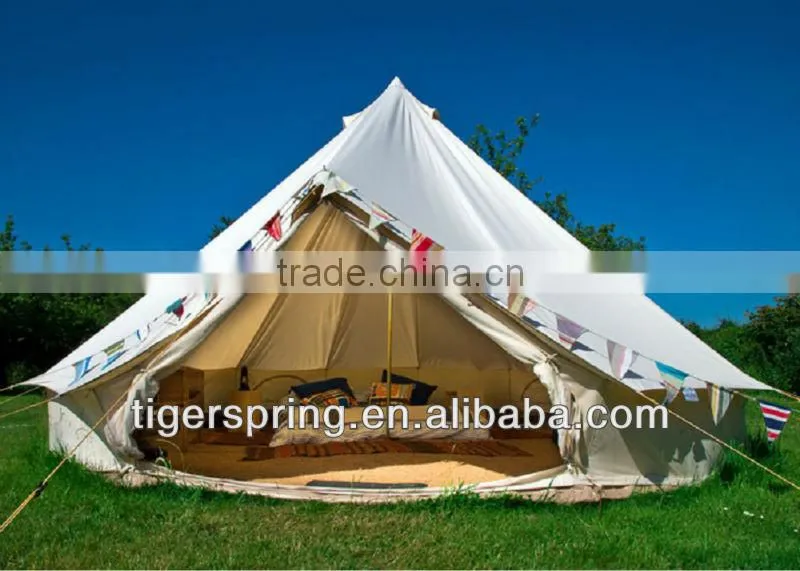 Diameter 4M Waterproof Cotton Canvas Sibley Tent for 2 Persons Bell Tent