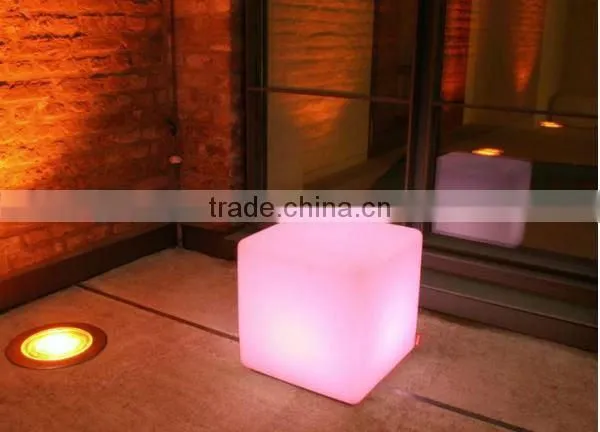 50cm large size RGB outdoor LED cubic stool