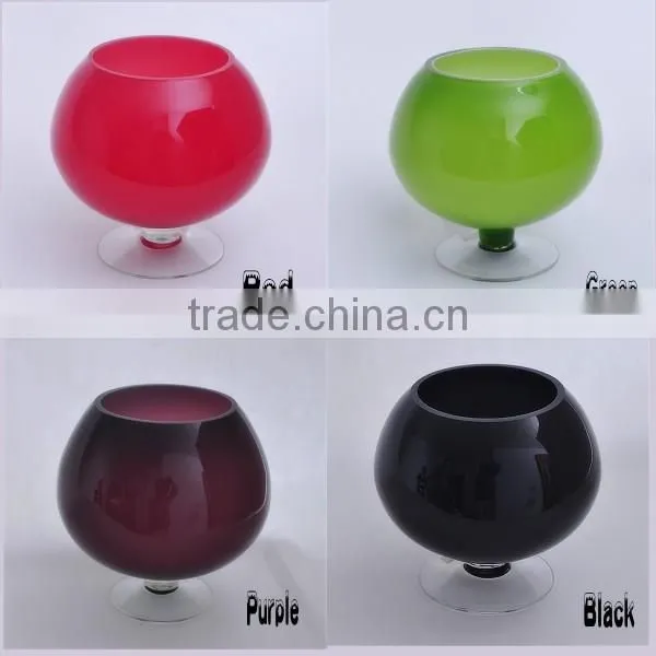 Delicate Round Glass Ball Candle Holder Glass