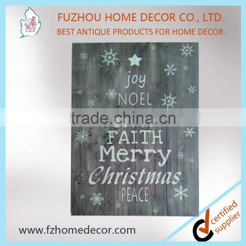 Christmas wooden wall craft plaque signs in customized printing