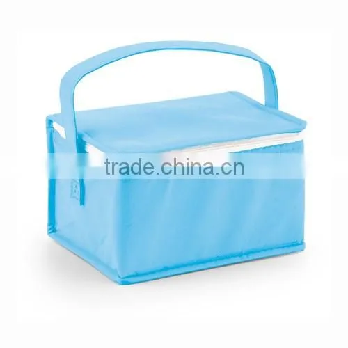 6 cans non-woven foldable cooler bag with handle for promtional