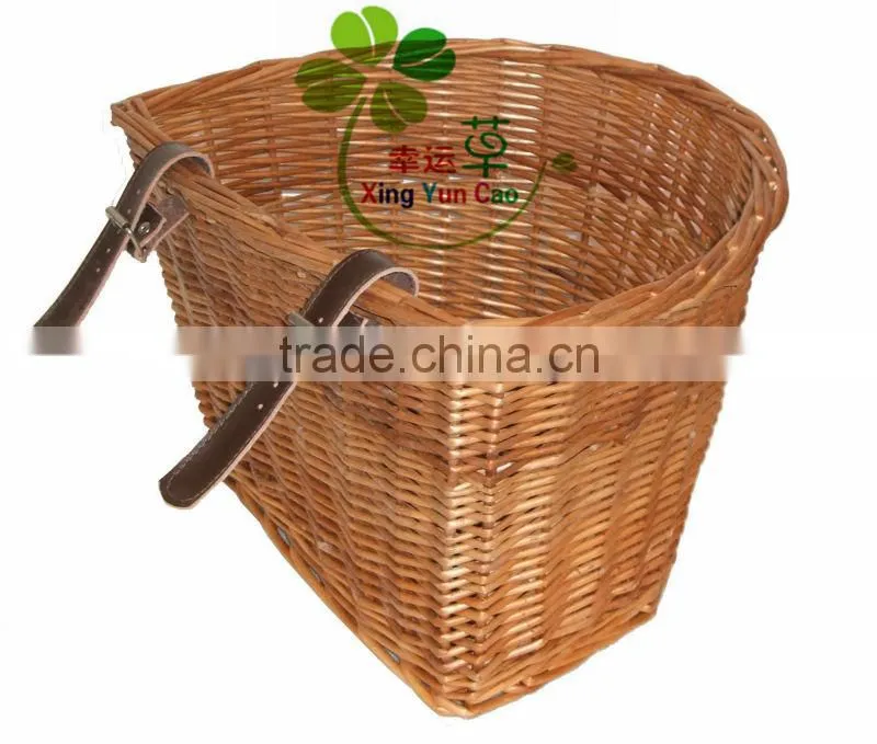 factory supply graceful wicker bicycle basket with a quick release