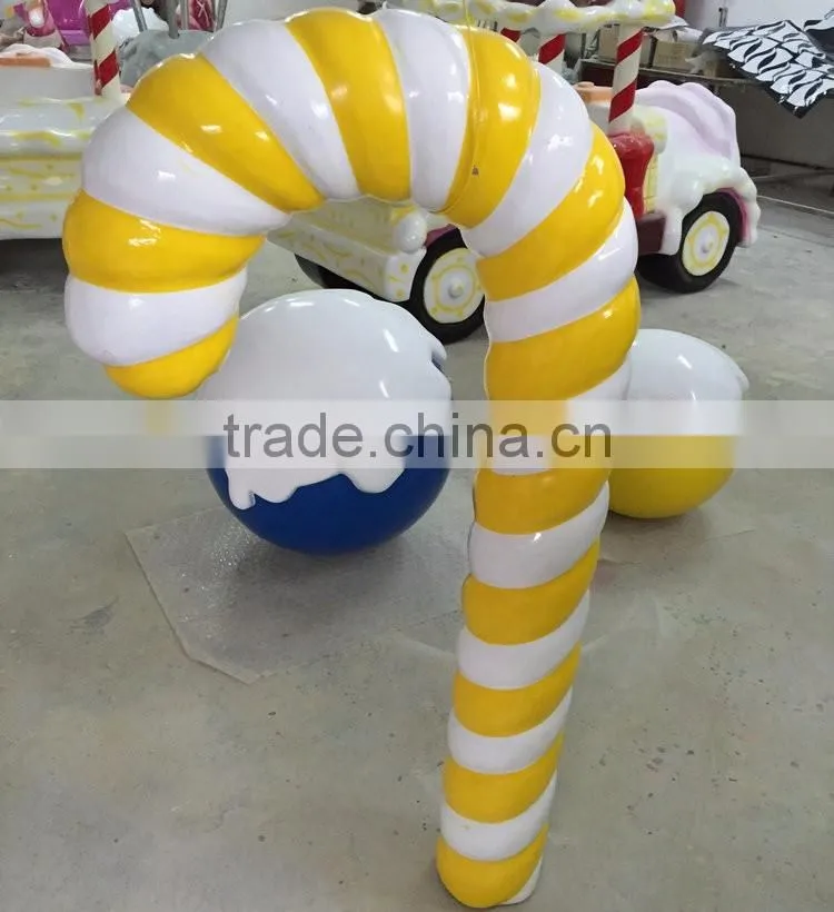 Outdoor fiberglass cane decoration