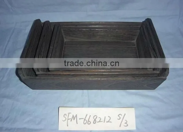 black small wooden tray food serving tray wholesale