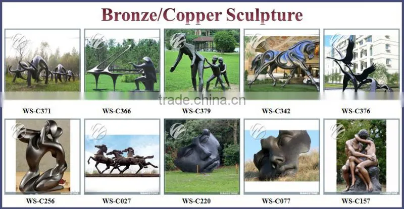 Modern bronze garden family sculpture hot sale