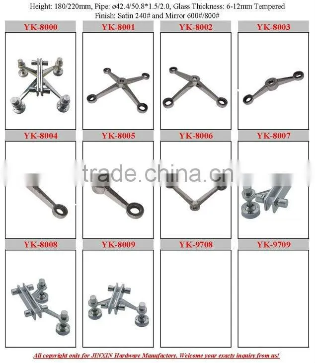 JINXIN Spider Glass System_Glass Clamp_Stainless Steel Glass Spider Fittings