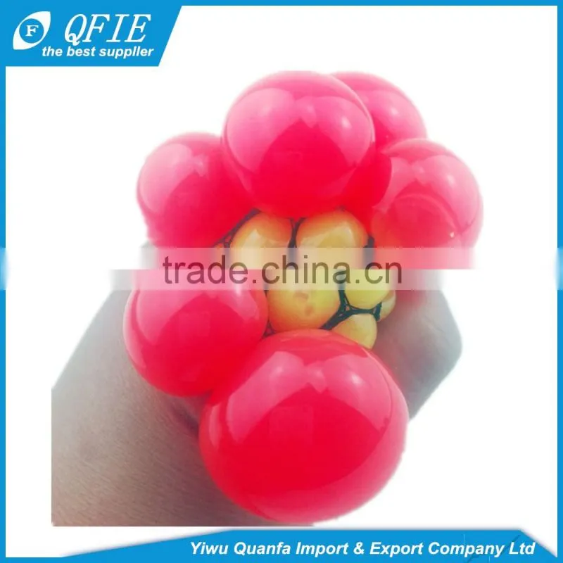 Wholesale new product 5cm 6cm TPR sticky grape bead stress ball hot sale in Europe
