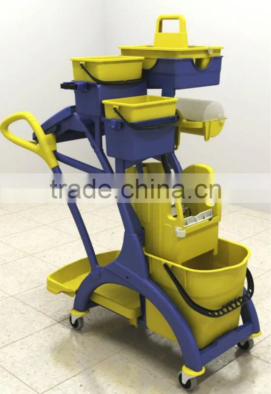 multifuction cleaning trolley with wringer