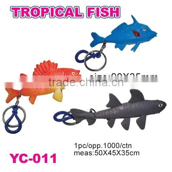 Plastic dolphin key chain