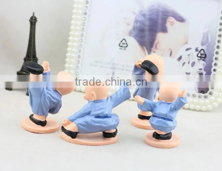 Mini CUTE fashional Resin decoration ,Zakka furnishing articles creative Shaolin kung fu boy Creative resin gifts