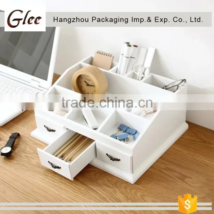 Latest style superior beautiful Wooden Storage Box Jewelry Container Makeup Organizer Case Handmade DIY Assembly