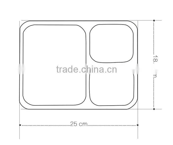 Eco-friendly 25x18.5x1cm Wooden Food Tray