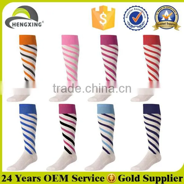 Colorful football sock, striped basketball sock, custom rugby sock