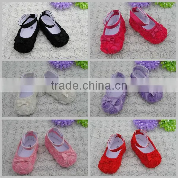 Wholesale baby rosette shoes Cute Newborn baby shoes in bulk Baby First Walker Shoes