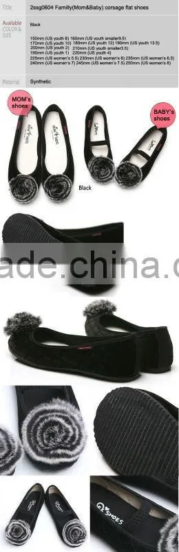 2ssg0604 Familly(Mom&Baby) Youth8 to US8 corsage flat shoes