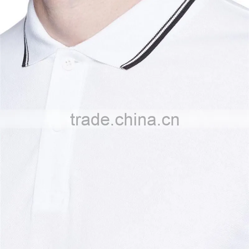 China wholesale blank white polo shirts cheap double collar polo shirt