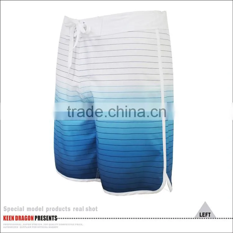 QUCIK DRY BLUE SHORTS FASHIONABLE MENS SWIM TRUNKS WITH BACK ZIP POCKET
