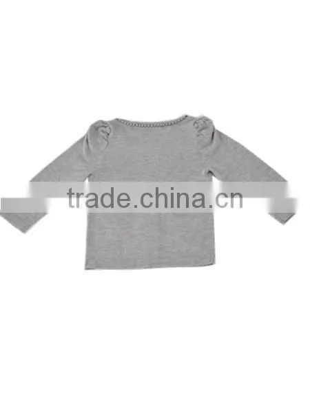 2014 New girl's two-stone bowknot bead girl sweater 12 years