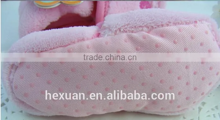 B80001C Winter Thick Baby Indoor Shoes, I love Mama/Tata,Kids Winter First Walkers,Newborn Warm shoes,