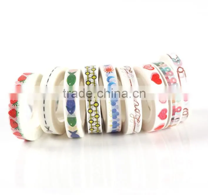 8mm*10m pattern washi tape for planner accessories