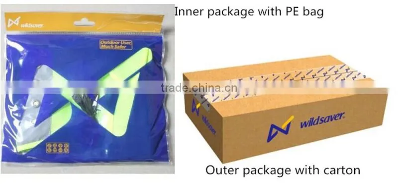Waterproof reflective Flashing yellow safety vest with pockets