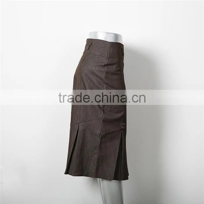 new design high waist narrow long black skirt