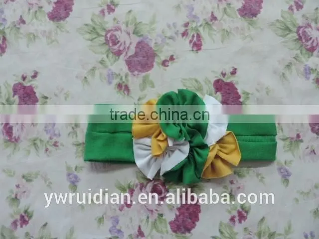 2016 baby girl fabric children craft headband girls braid cross flower hairband kids knot solid baby headband wholesale