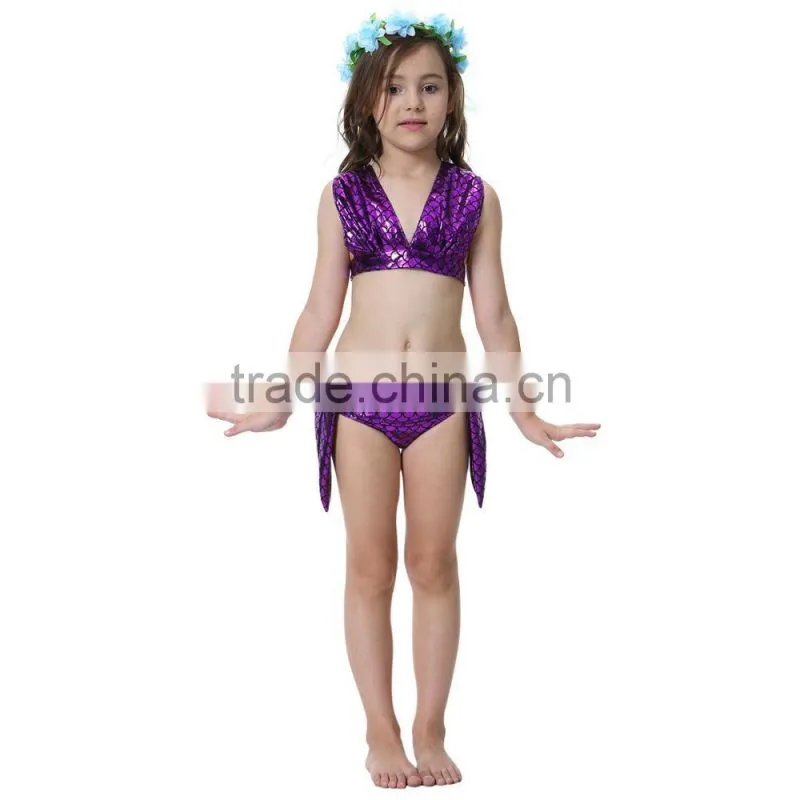 Fairy costumes for girls beach holiday Mermaid fashion bikini sets 3PC