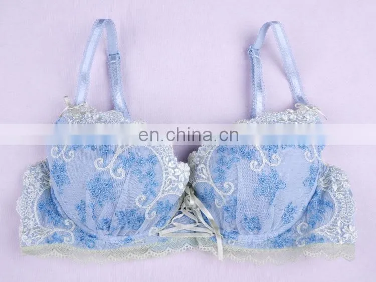 Made in China Popular Female White Ribbon School Girl Bra