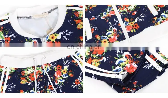 2018 Wholesale woman two pieces autumn cool printed woman clothes