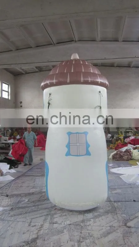 popular printed small inflatable house with led light for decoration