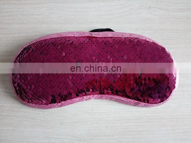 Professional Customized Sequin Decoration Soft Plush Eye Msk