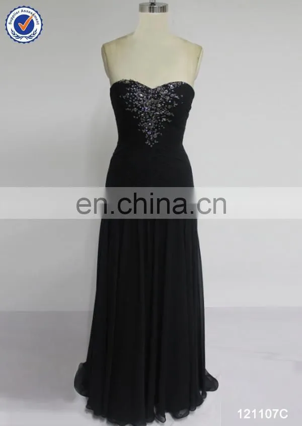 wholesale royal bule sweet heart neckline long evening dress made in China