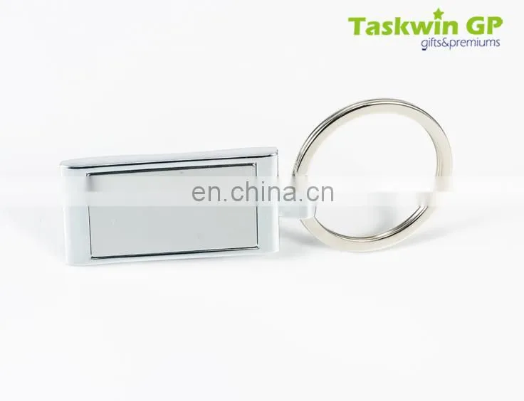 Custom design metal keyring, retangular shape metal keychain