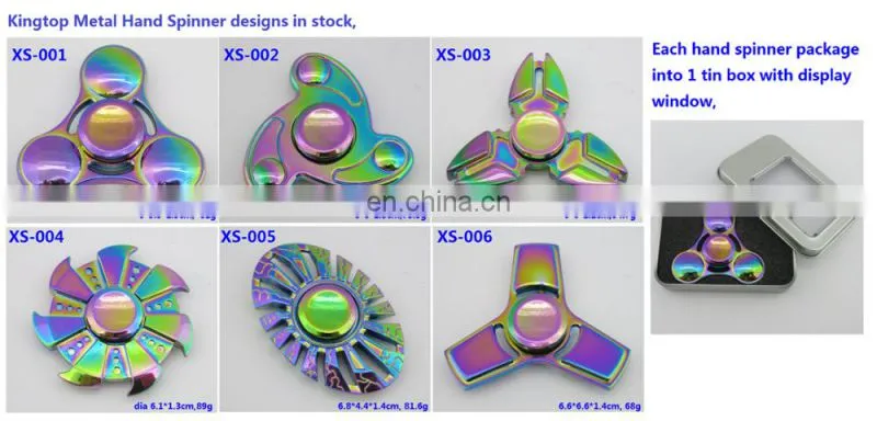 kingtop metal funny reduce pressure finger spinner made in china