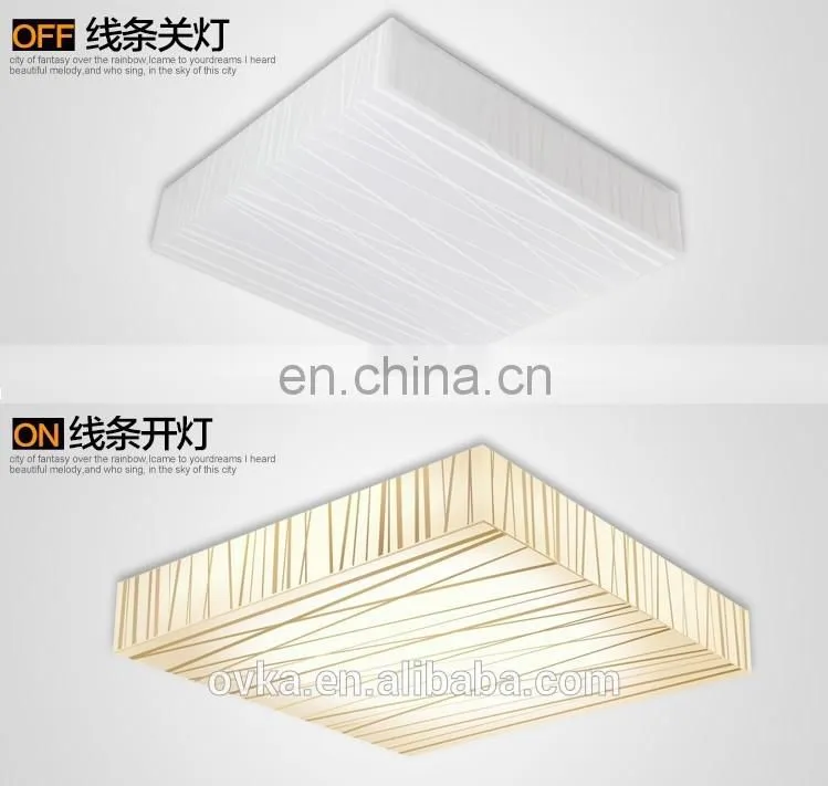 Simple square LED acrylic ceiling light for house