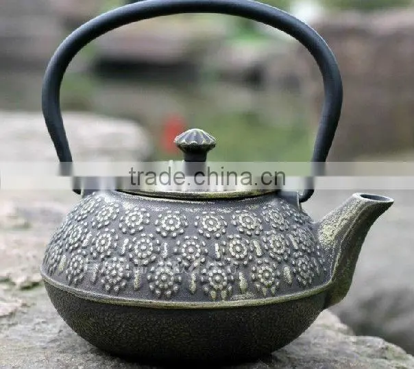 Golden Cast Iron Teapot 800ml