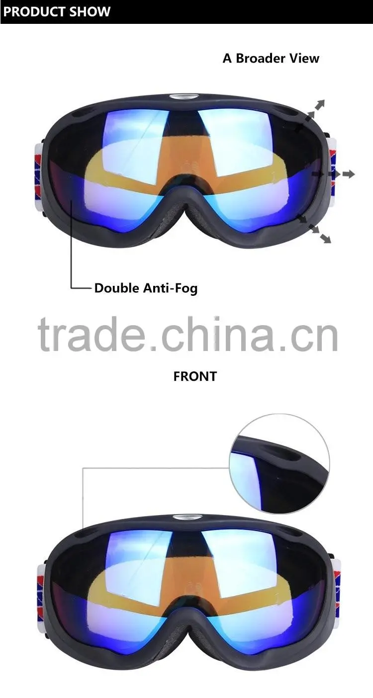Snowmobile Snowboard Skate Bikeboard Ski Goggles with Wide Vision Anti-fog UV Cut Snow Multicolor Professional Mountain Climbing