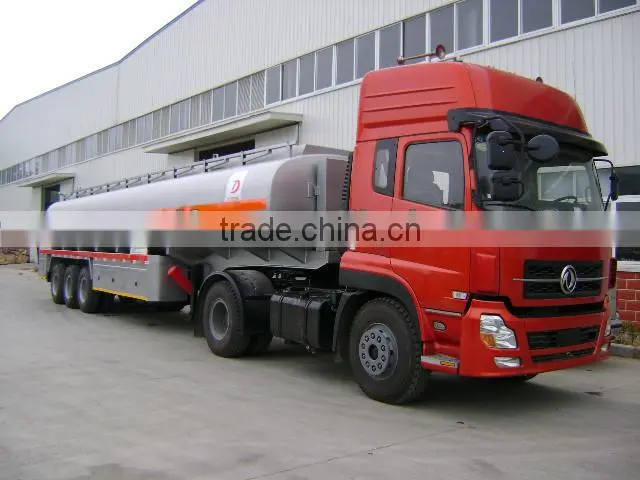 Heavy duty Dongfeng crude oil tank trailer/ fuel tanker semi-trailer