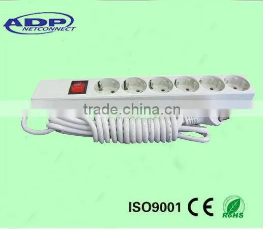 6 Way European Extension Socket European Power Socket