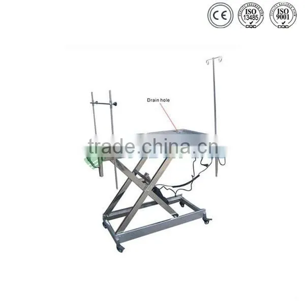 YSVET0506 animal hospital operating surgical stainless steel vet table