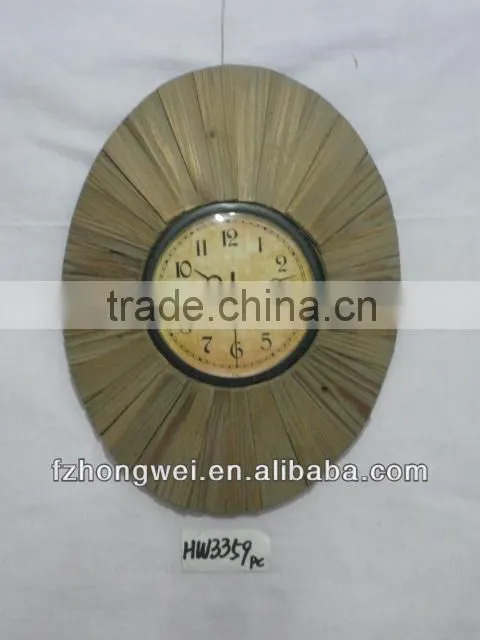 Hongwei 2013 Antiquated Natural Wood Decorative Clocks& Wood Wall decorative Clocks