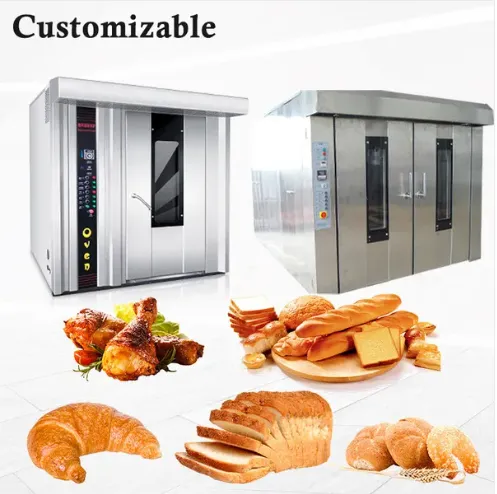 Industrial Electric Gas diesel Rotary Baking Oven for Biscuit Cookie Cake Bread