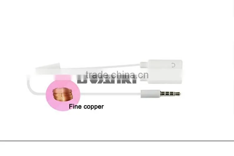 2016 online shopping Custom aux cable wholesale for iphone 3.5mm Y Splitter Audio Cable 1 male to 2 female audio cable