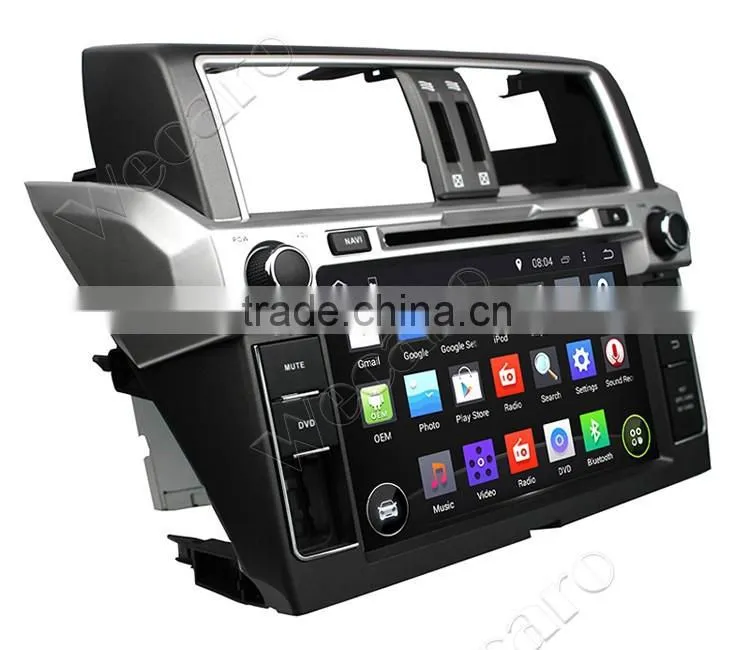 Wecaro 9" Android 4.4.4 touch screen car mulitimedia for toyota prado 2014 dvd player with WIFI 3G bluetooth gps navigation