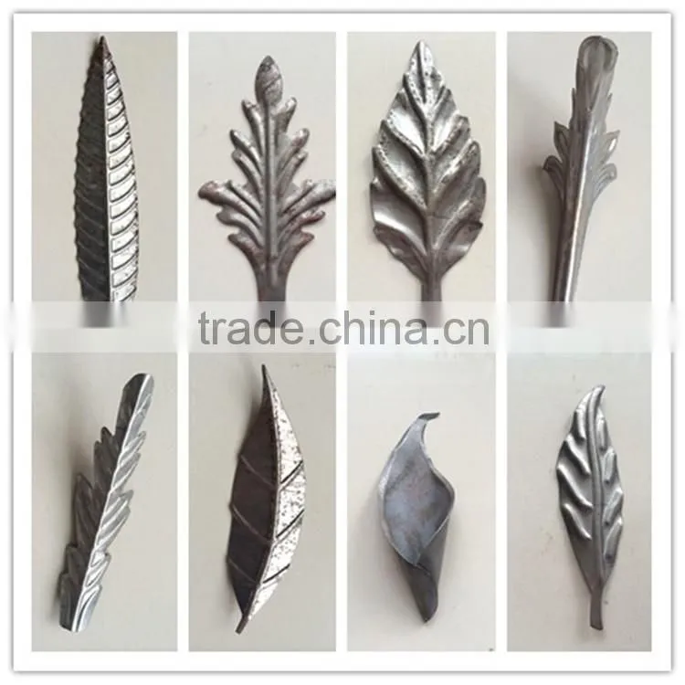 Iron Art Stamped Leaves /Fittings For Artistic Metal Gate/Fence/Stair Railings ,Iron Grills Parts Decorated